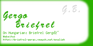 gergo briefrel business card